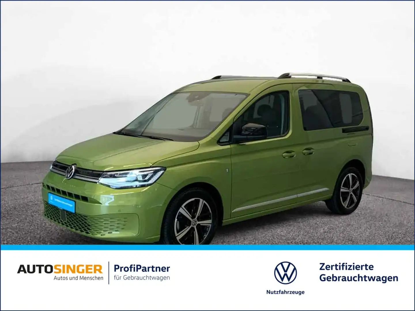 Volkswagen Caddy Style 1.5 TSI DSG *STDHZ*NAV*ACC*R-CAM* Grün - 1