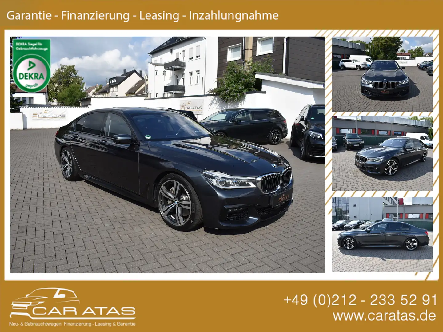 BMW 750 750d xDrive M SPORT 3 x TV *ACC *HEAD UP *360° Gris - 1