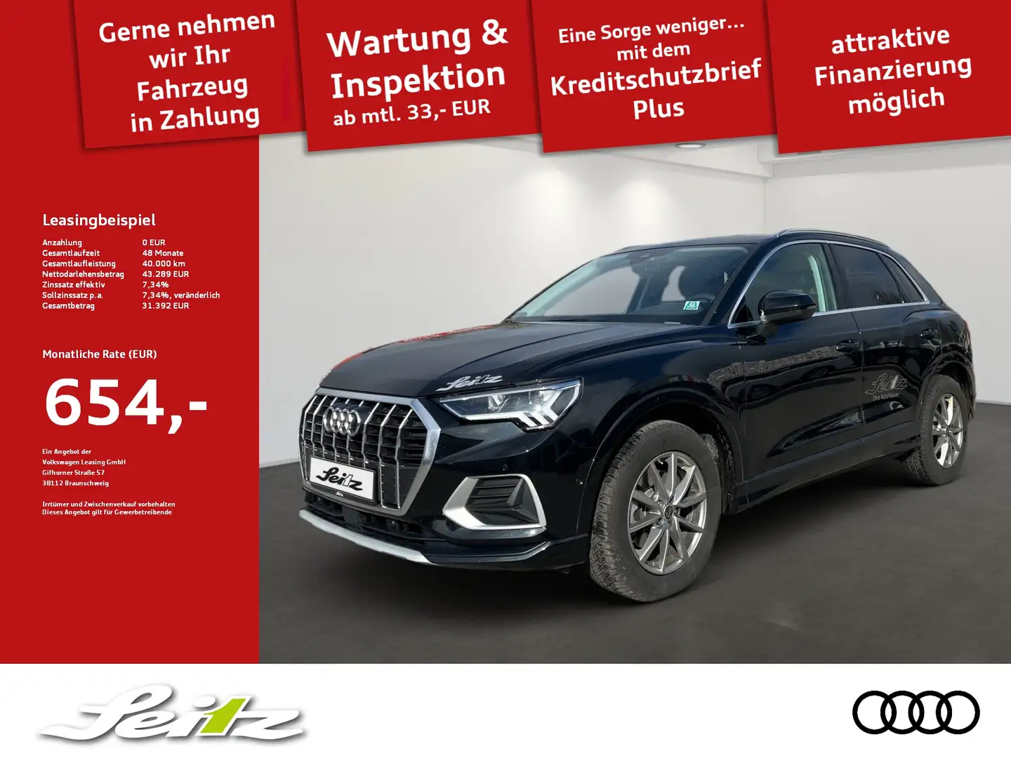Audi Q3 35 TFSI advanced *AHK*NAVI*KAMERA*SITZH* Noir - 1