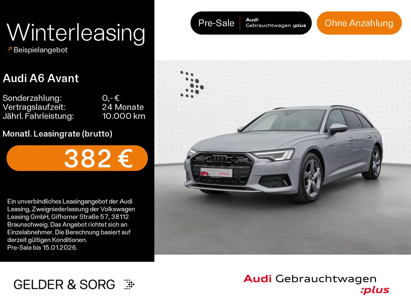Audi A6 45 TDI qu. advanced AHK*Matrix*Business Silber - 1