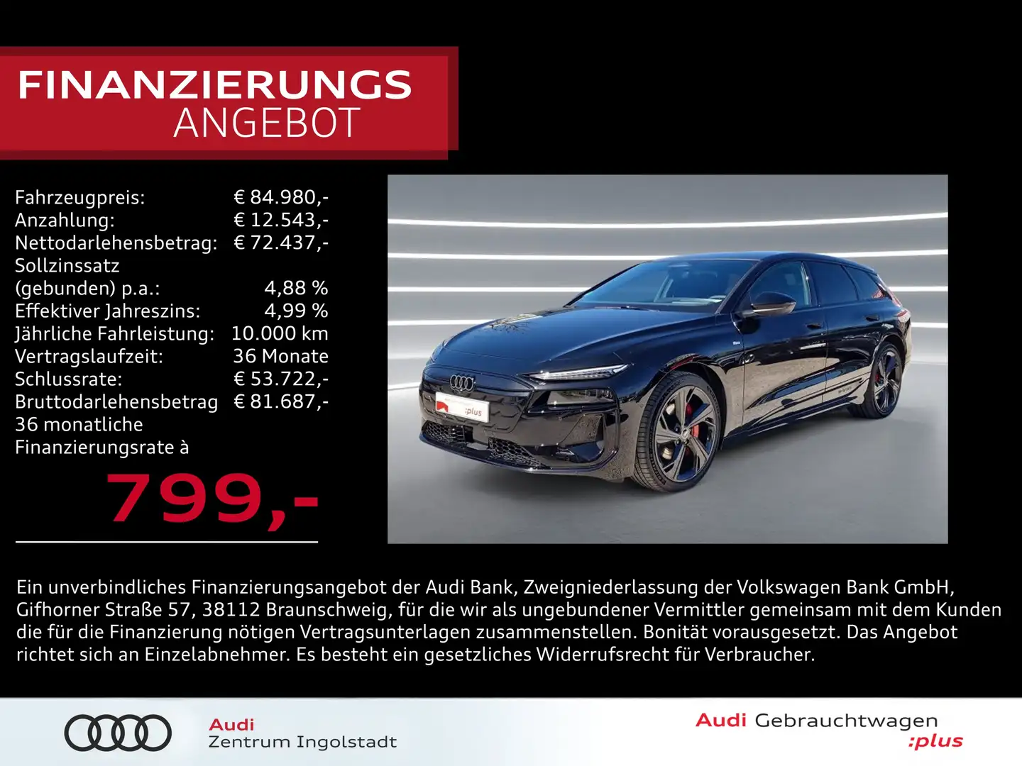 Audi A6 Avant e-tron perform. S line MATRIX Pano 21" Noir - 1