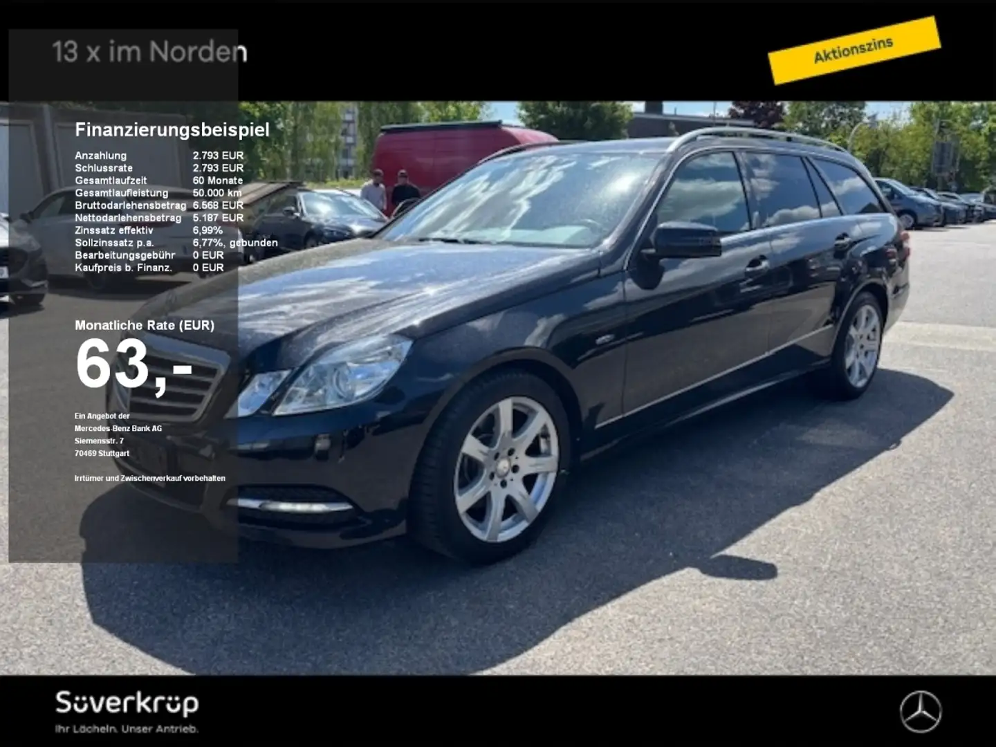 Mercedes-Benz E 350 T CDI BE Händler/Export Motorlampe ist an Schwarz - 1