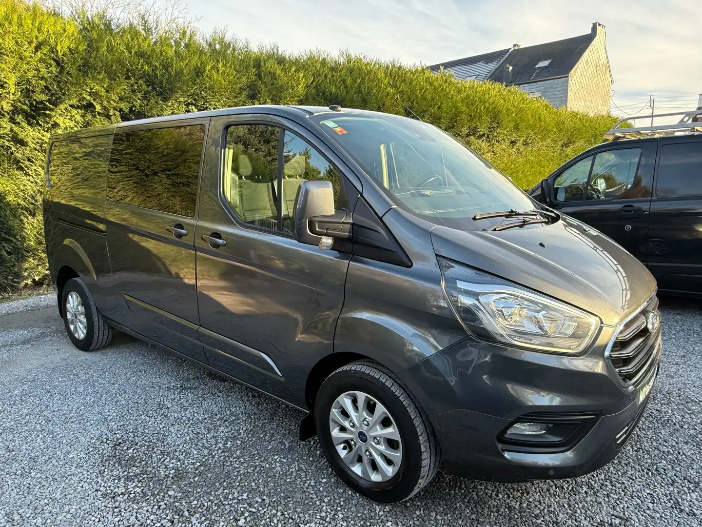 Ford Transit Custom 2.0 TDCi L2 - DOUBLE CABINE - 6 PLACES - EURO 6b Gris - 2