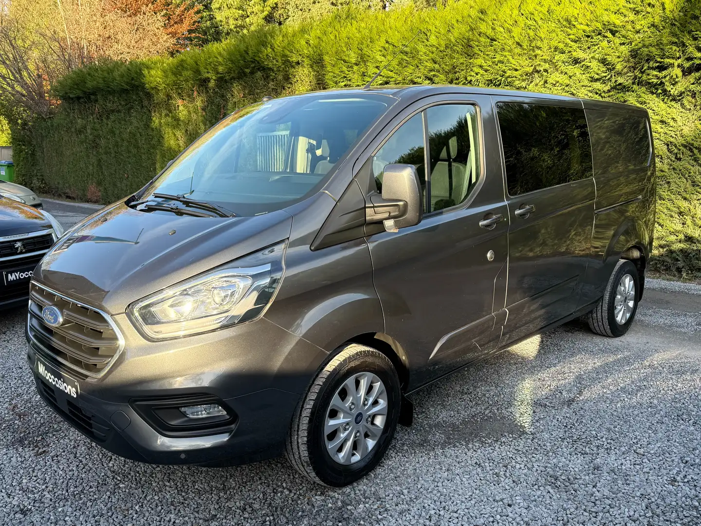 Ford Transit Custom 2.0 TDCi L2 - DOUBLE CABINE - 6 PLACES - EURO 6b Gris - 1