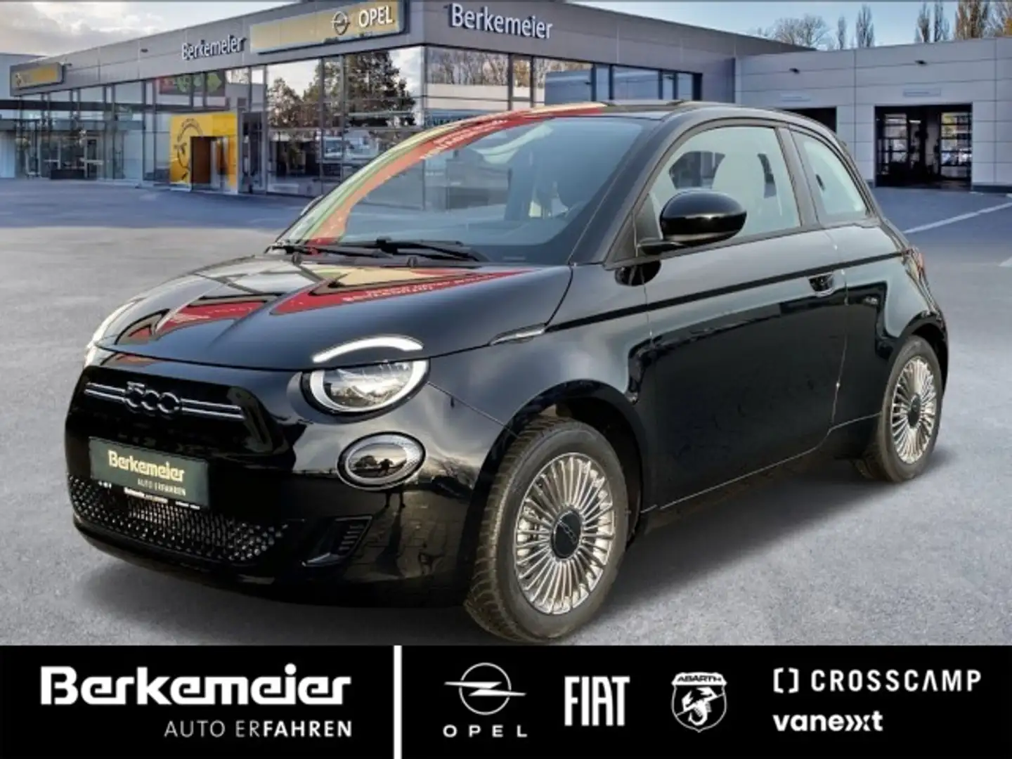 Fiat 500e 🔋 GROßER AKKU*LM-Felgen*Apple Car Play*Tempomat* Schwarz - 1