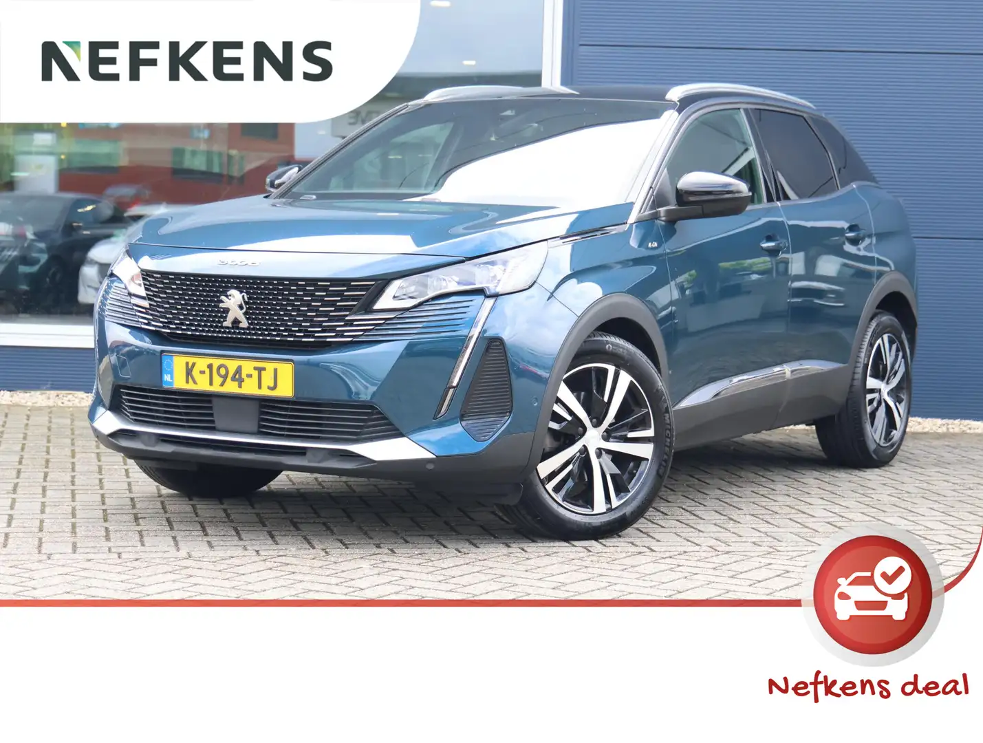 Peugeot 3008 180pk GT Line | Trekhaak | HUD | Achteruitrijcamer Blauw - 1