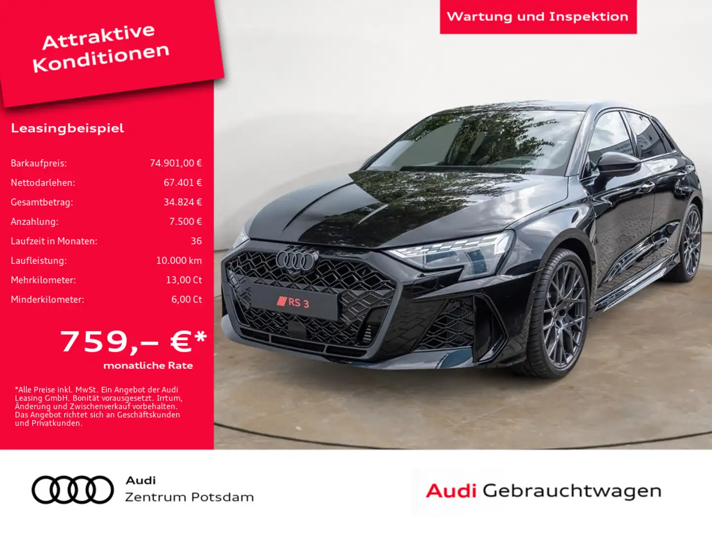 Audi RS3 Schwarz - 1