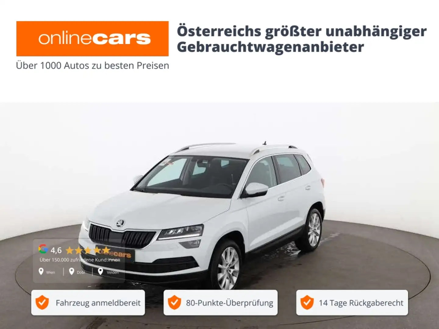 Skoda Karoq 1.6 TDI Style Aut LED AHK RADAR NAVI R-CAM Alb - 1