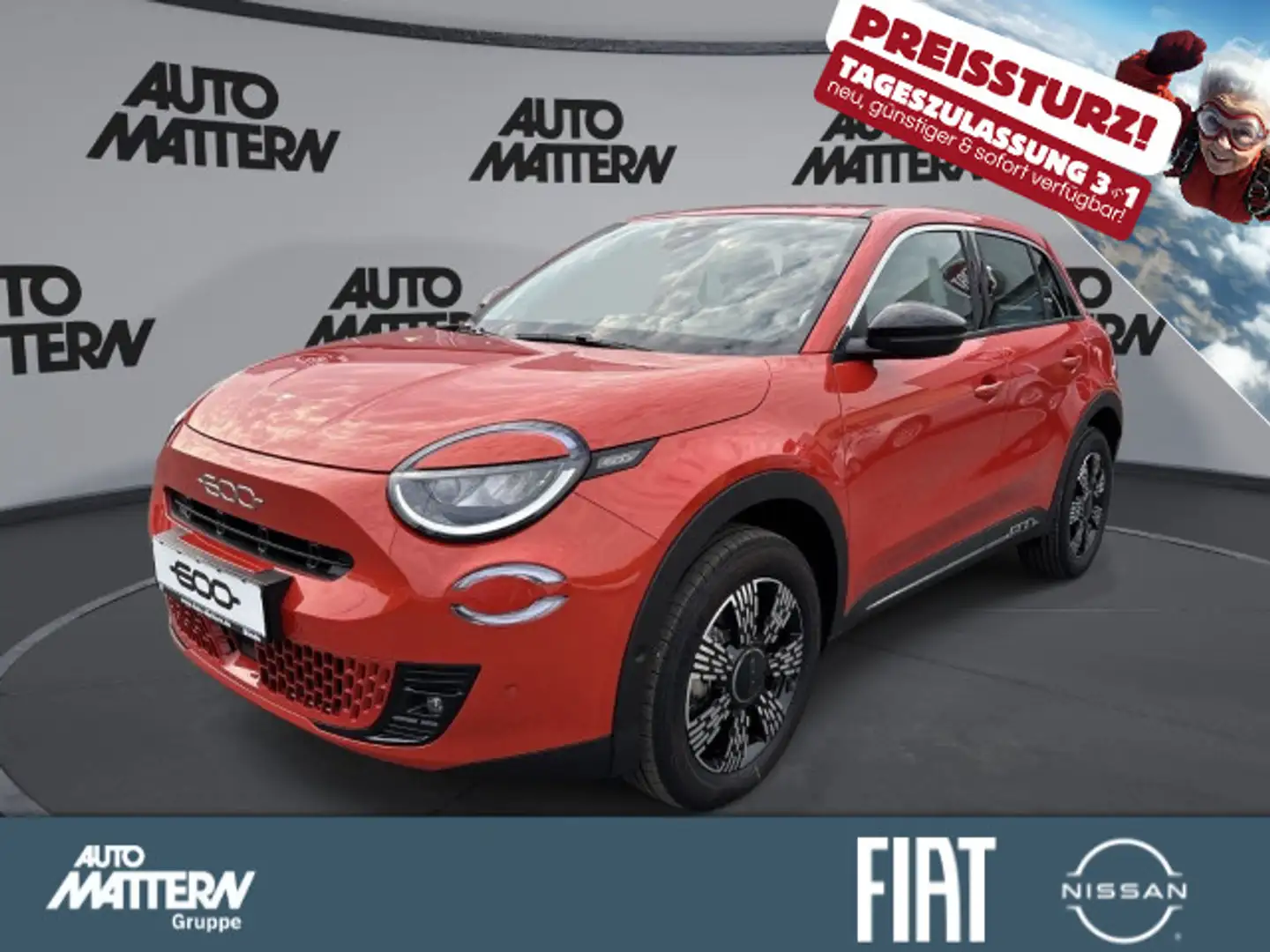 Fiat 600 Hybrid 1.2 T3 74 kW DCT Style+Komfort Paket Oranj - 1