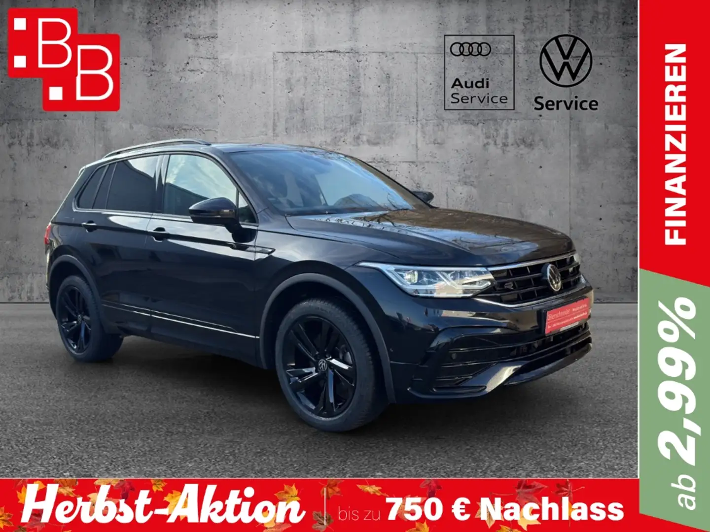 Volkswagen Tiguan 2.0 TDI DSG 4 Mo. R-Line Black Style DIGITAL COCKP Schwarz - 1