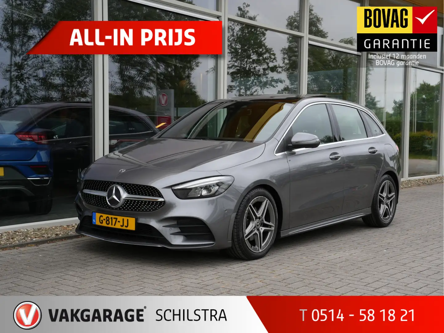 Mercedes-Benz B 180 Business Solution AMG Automaat | Panoramadak | Nav Grigio - 1