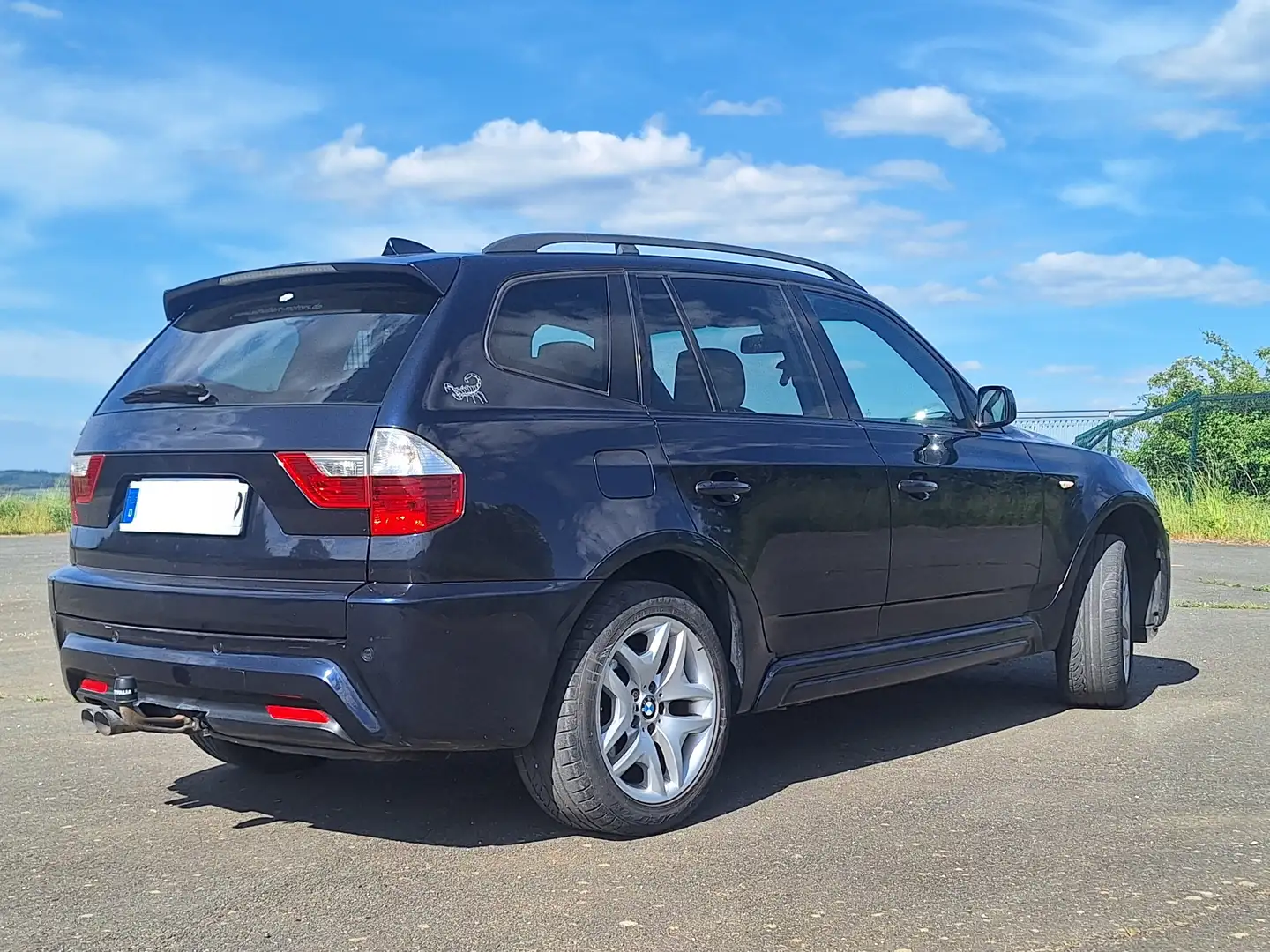 BMW X3 M 3,0d Automatk M-Sportpaket Modrá - 2