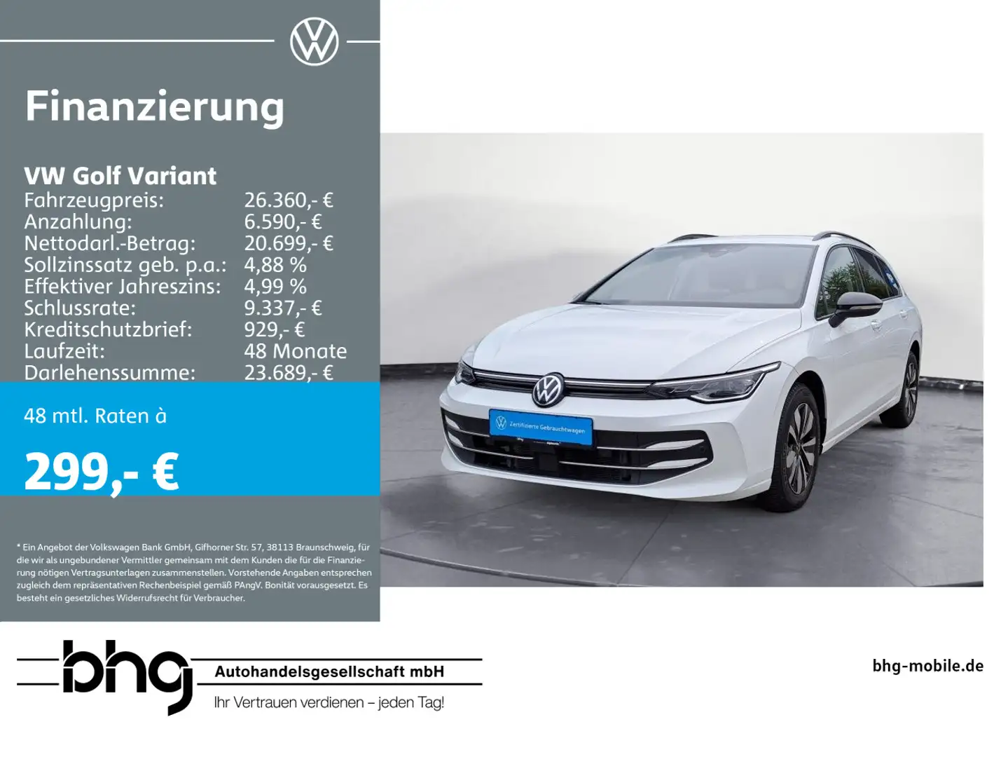 Volkswagen Golf Variant 1.5 TSI OPF Life Weiß - 1