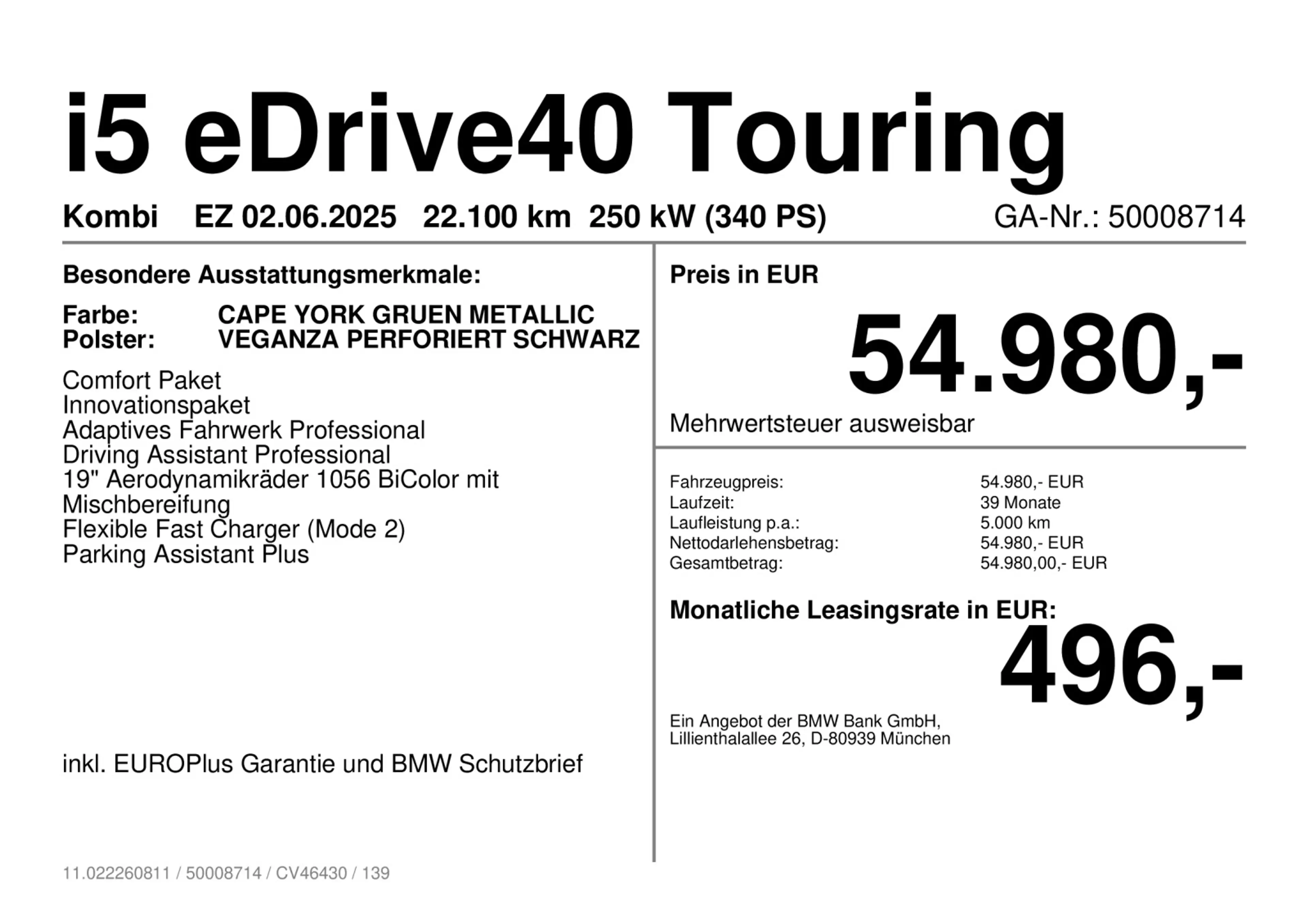 BMW i5 eDrive40 Touring Navi Tempom.aktiv Bluetooth PDC M — photo 2