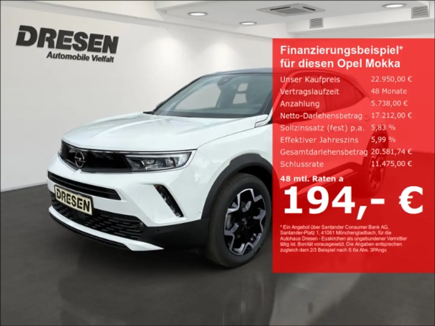 Opel Mokka 1.2 Ultimate Sitzheizung/Rückfahrkamera/Navi/Klima Weiß - 1