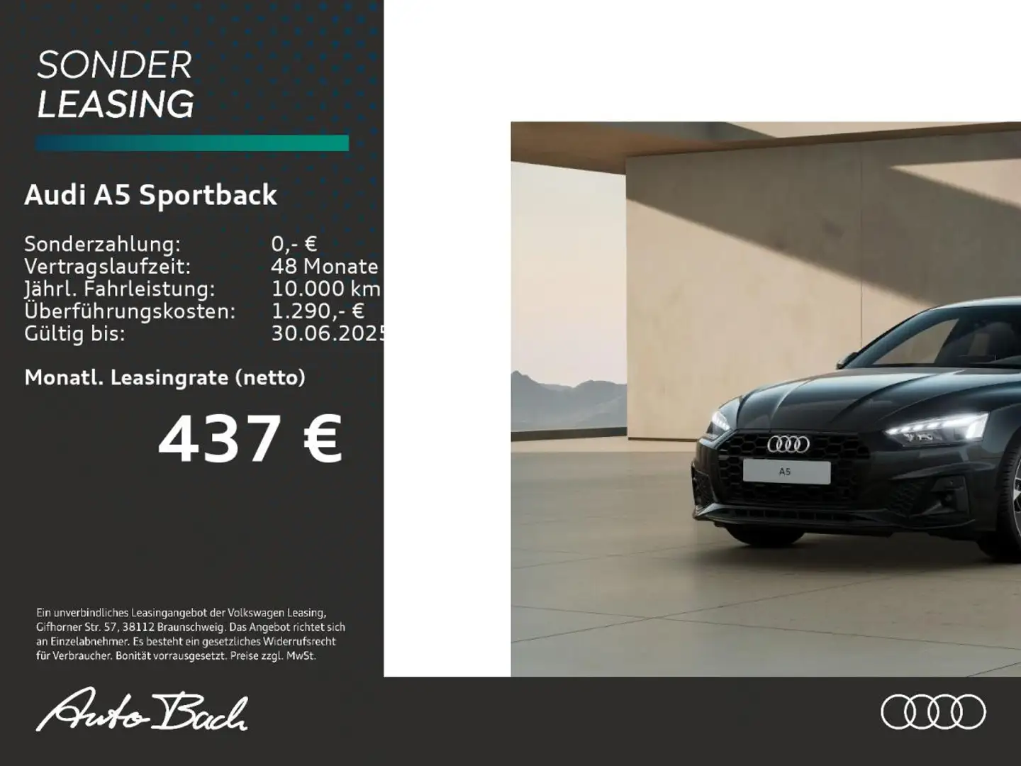 Audi A5 Sportback S-Line 40 TDI *SONDERABNEHMER siehe Besc Schwarz - 1