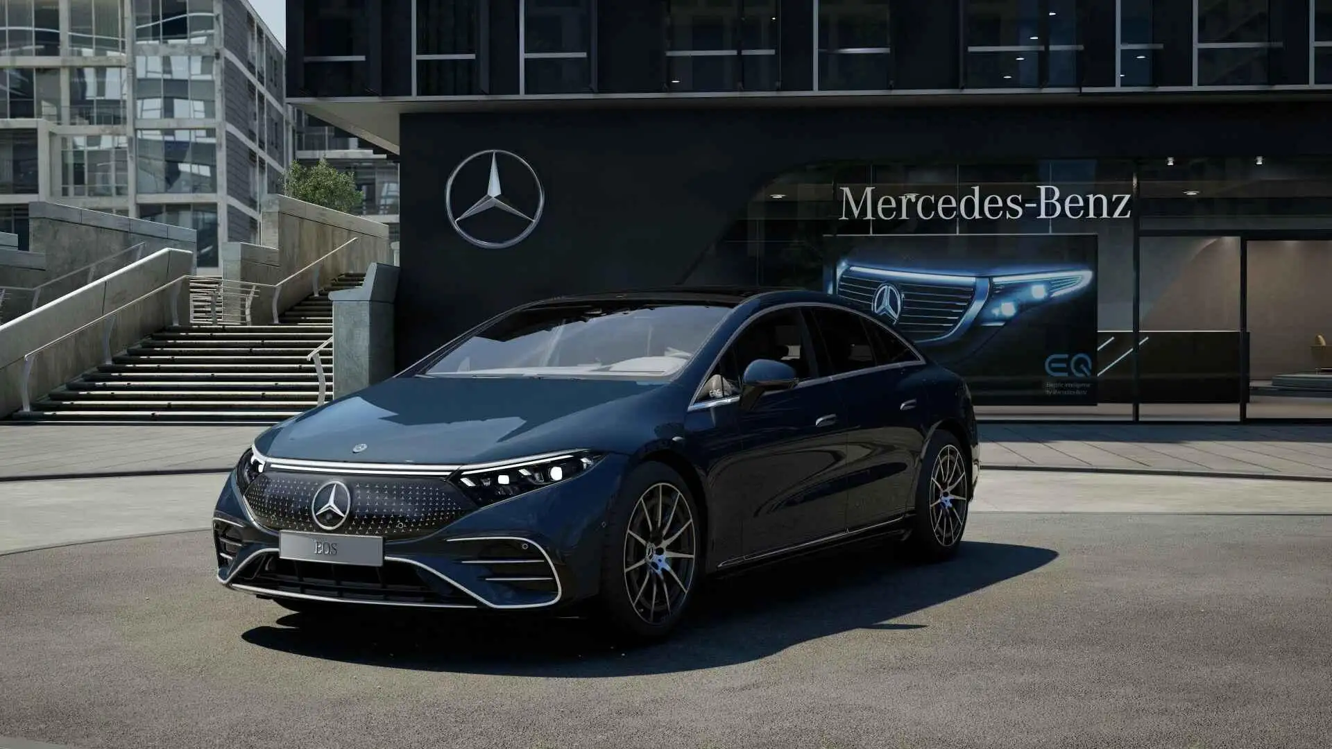 Mercedes-Benz EQS Limousine 450+ Sport Edition Blue - 1
