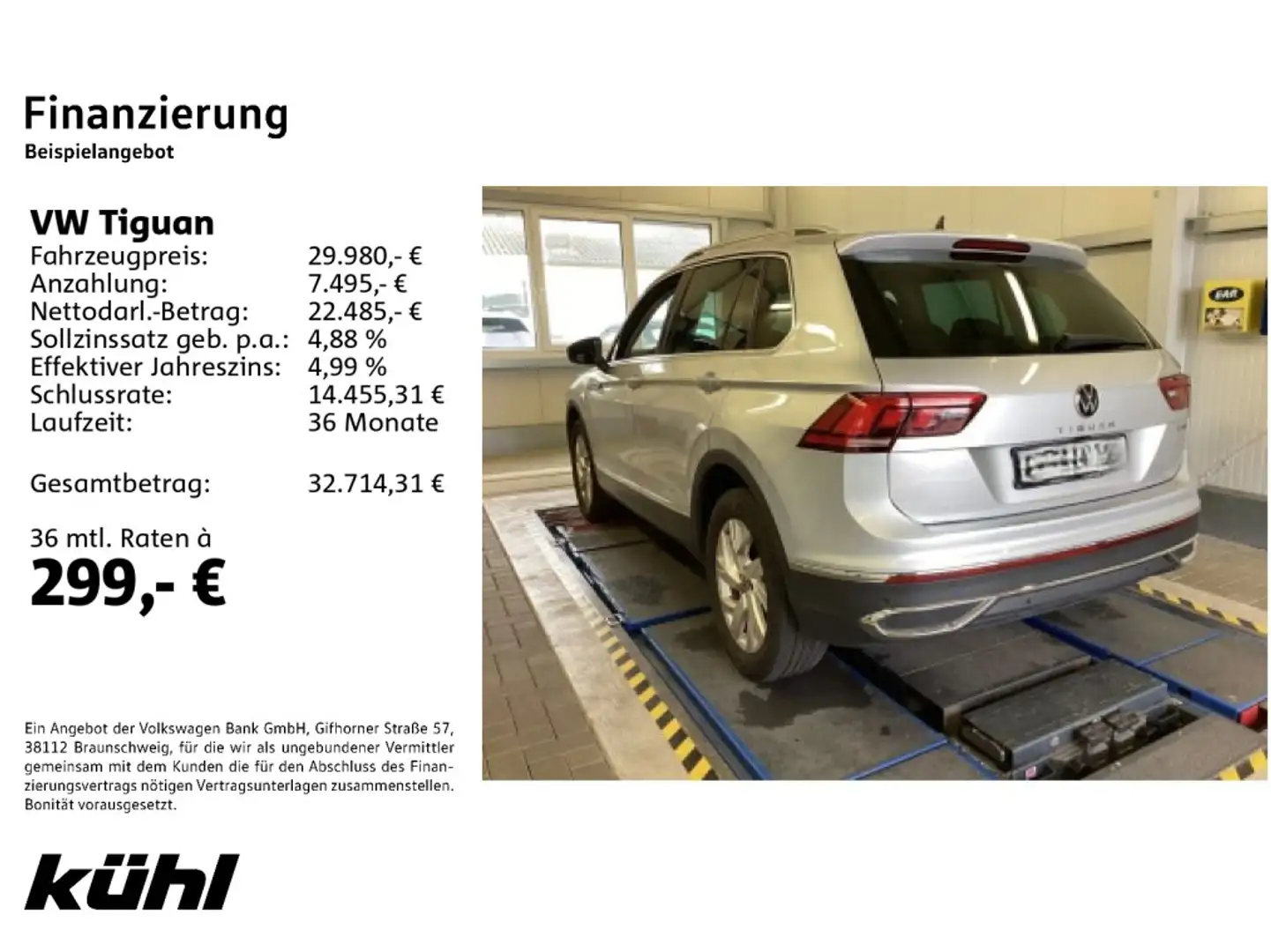 Volkswagen Tiguan 2.0 TDI 4M DSG Elegance LED/ACC/360°/App/ Silber - 2