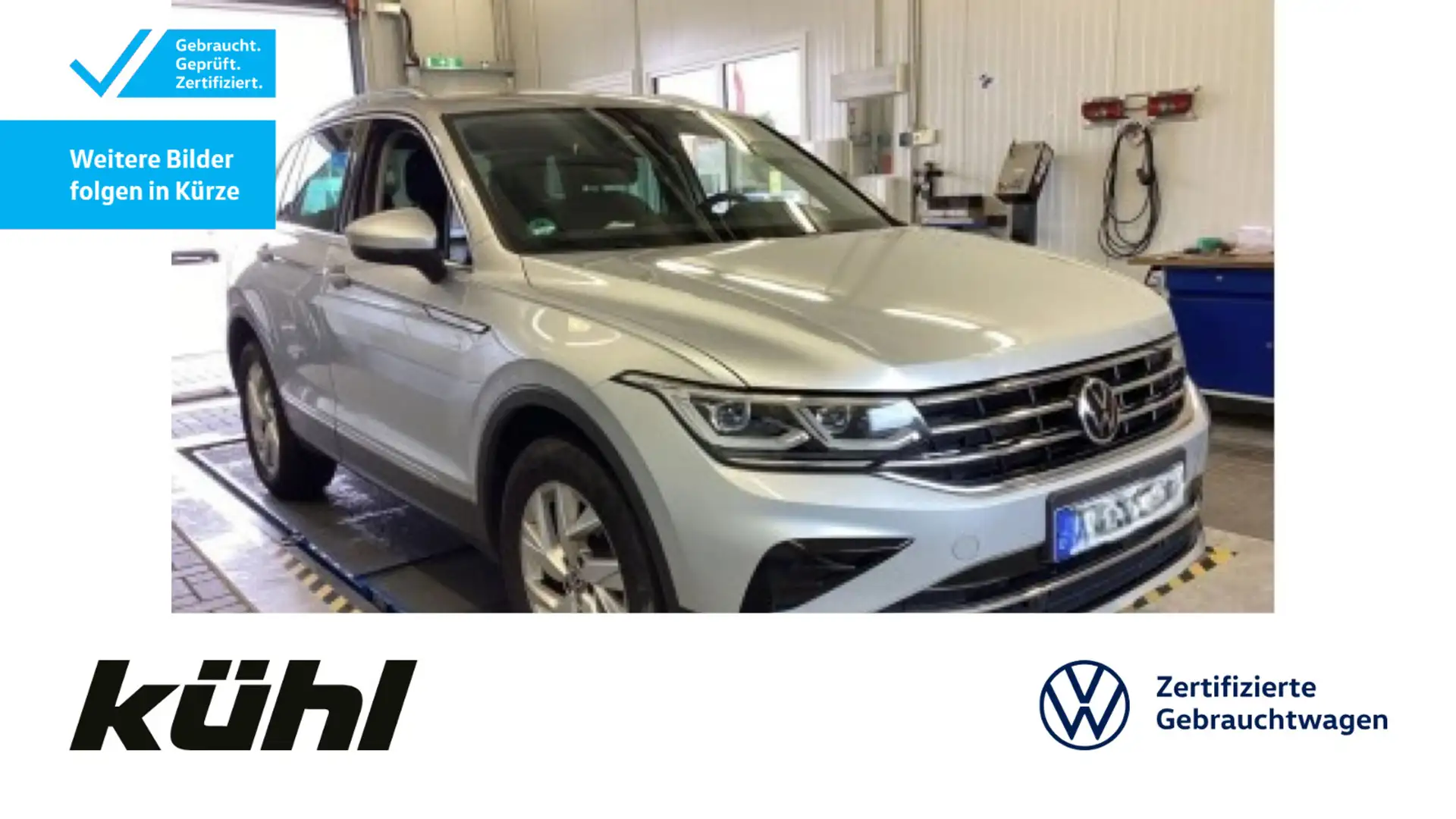 Volkswagen Tiguan 2.0 TDI 4M DSG Elegance LED/ACC/360°/App/ Silber - 1