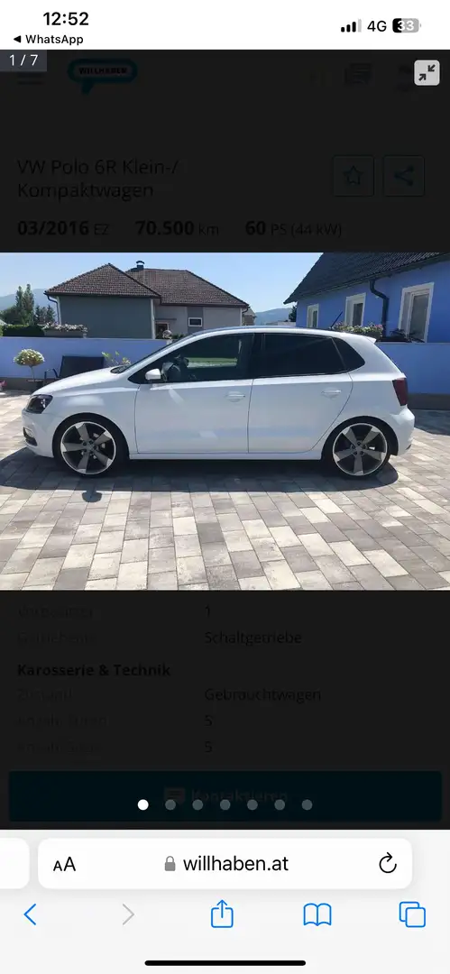 Volkswagen Polo Austria 1,0 Weiß - 1