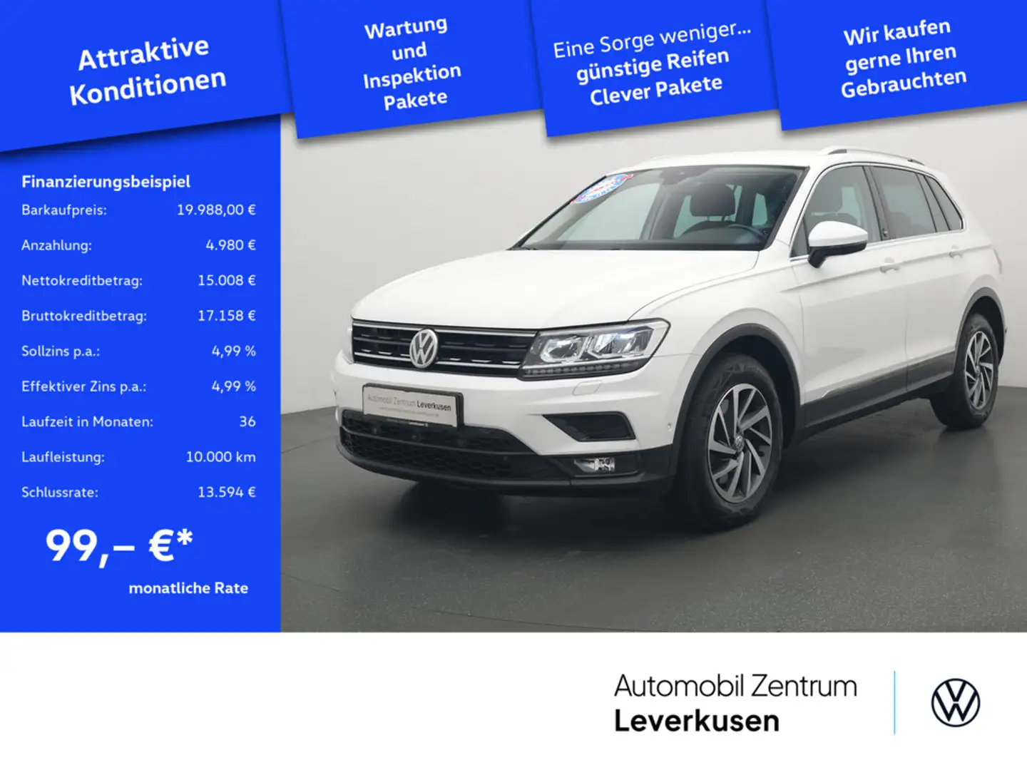 Volkswagen Tiguan AHK STANDHZ VIRT 360° NAVI SHZ CARPLAY Negro - 1