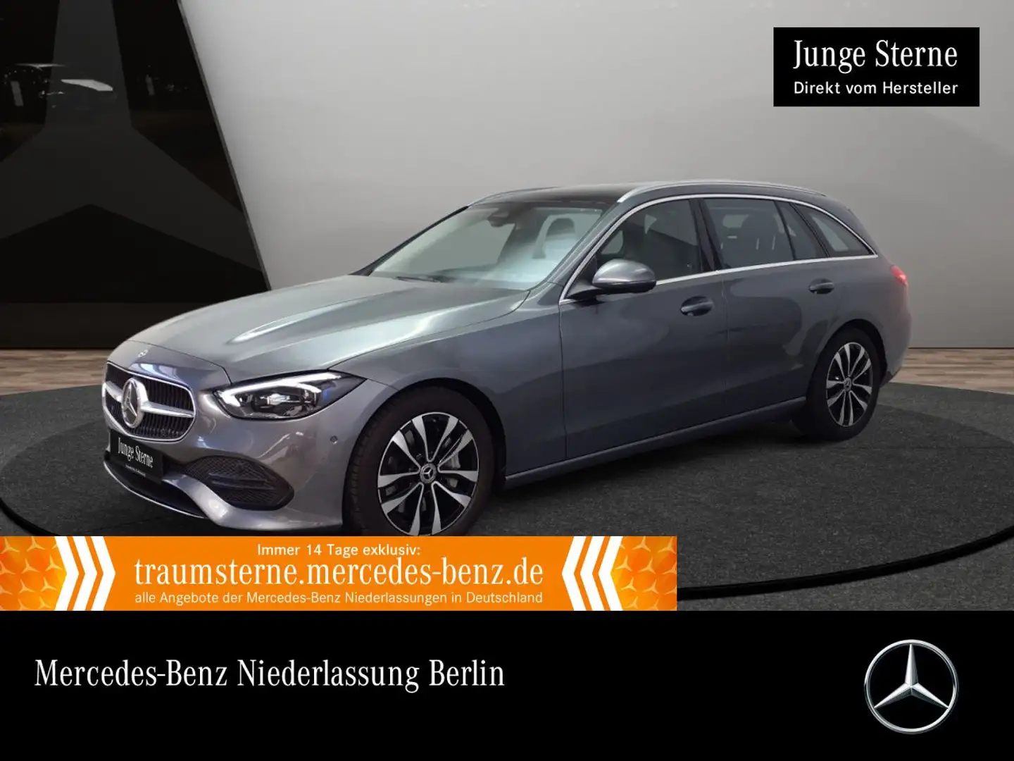 Mercedes-Benz C 180 T AVANTG+PANO+AHK+KAMERA+TOTW+KEYLESS+9G Grigio - 1