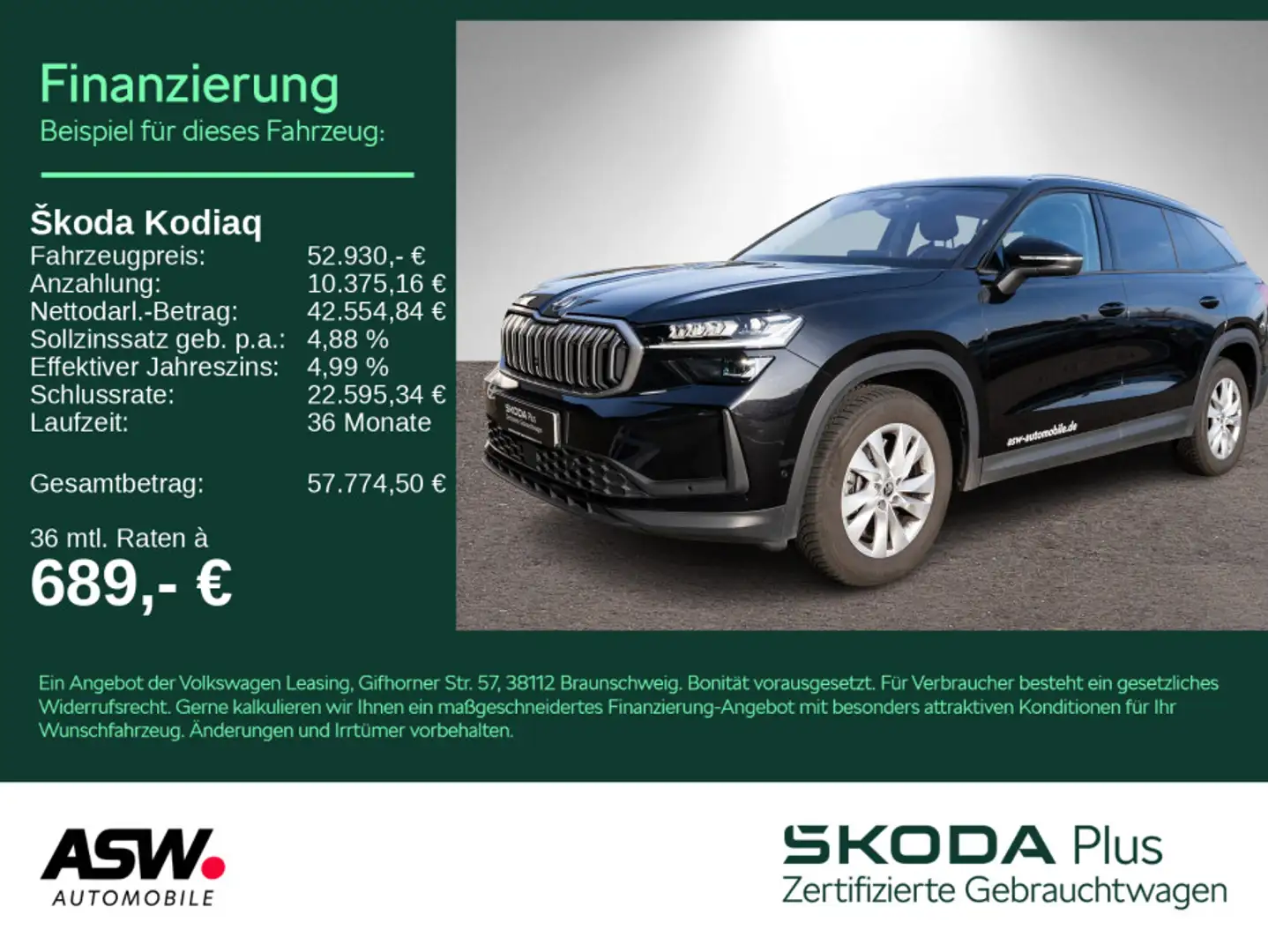Skoda Kodiaq Selection 2.0TDI 4x4 DSG 360° Stdhzg PANO Noir - 1