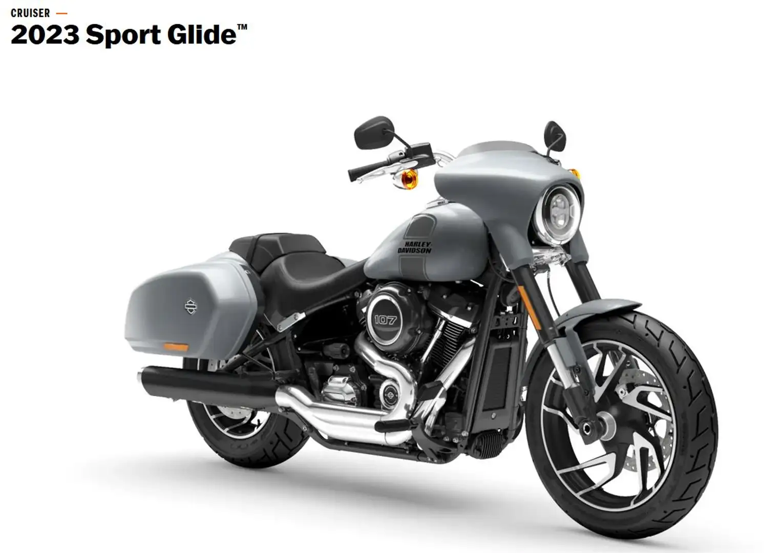 Harley-Davidson Sport Glide SOFTAIL 107 Zilver - 1