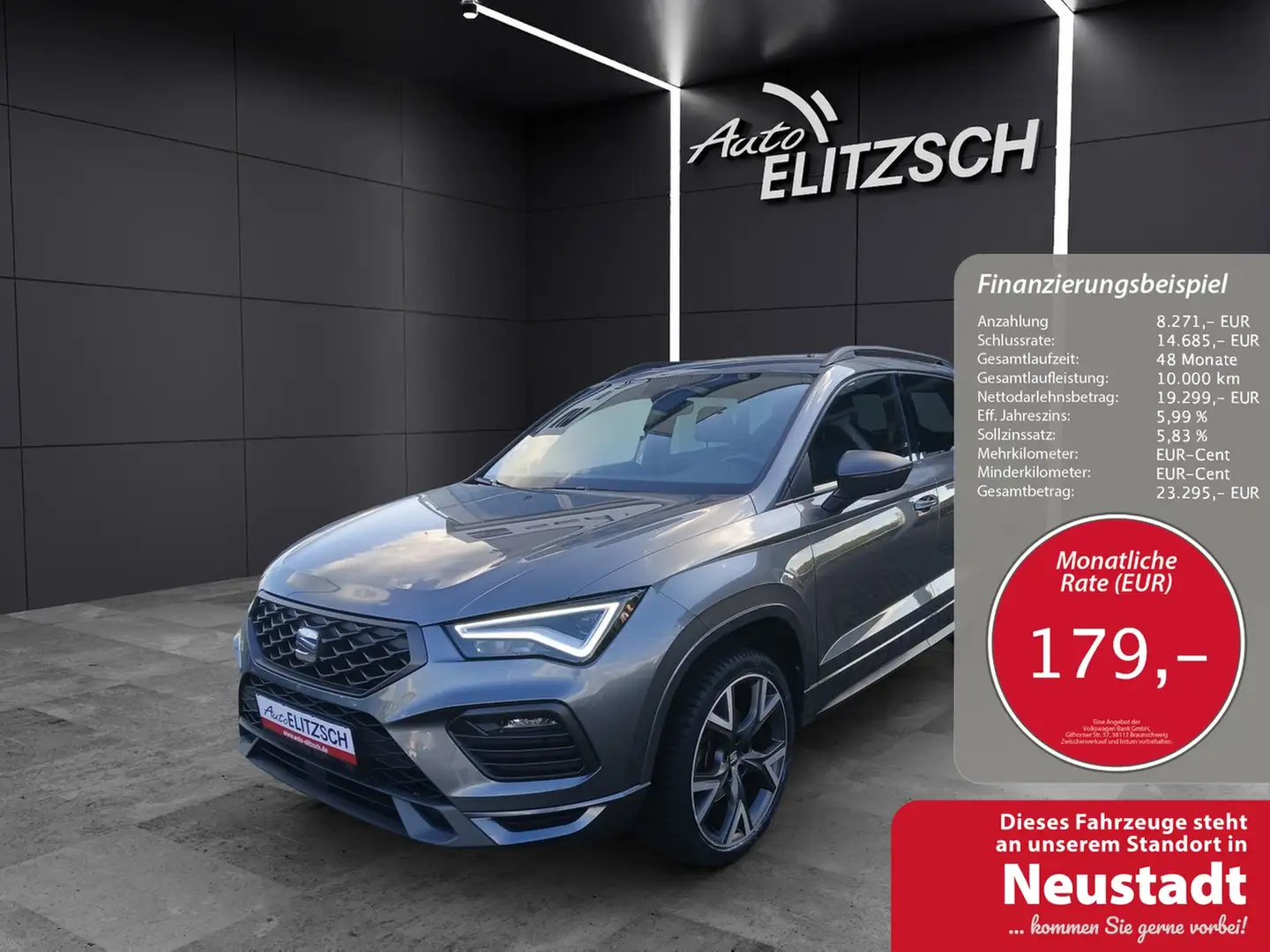 SEAT Ateca TSI FR-Line DSG LED AHK Navi AID ACC RFK SH Grau - 1