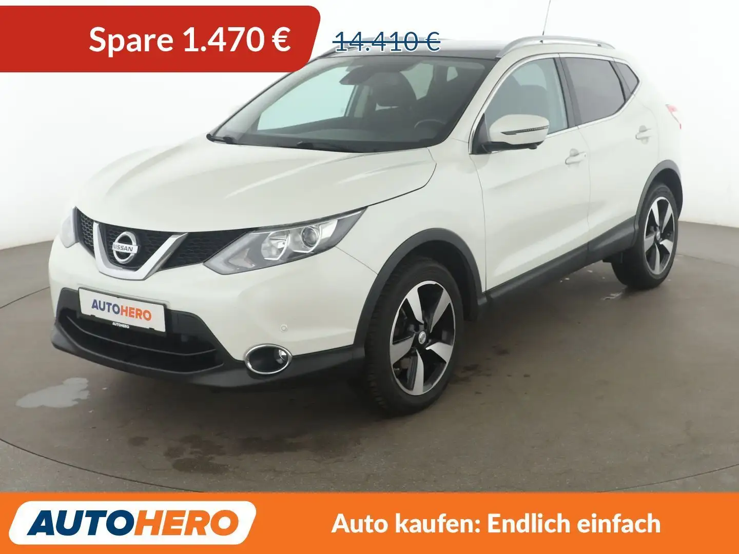 Nissan Qashqai 1.5 Turbodiesel N-Connecta *NAVI*TEMPO*CAM*PDC*SHZ Weiß - 1
