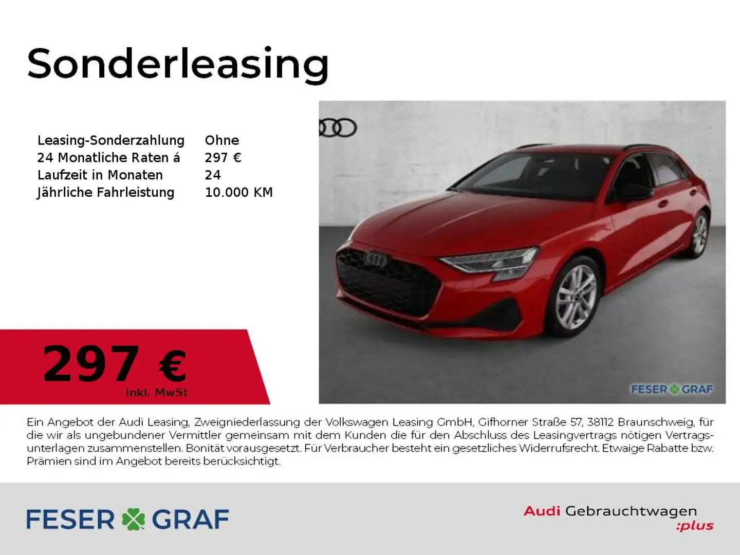 Audi A3 Sportback 35 TDI S line Int/LED/S-Sitze/ACC/1 Rot - 1