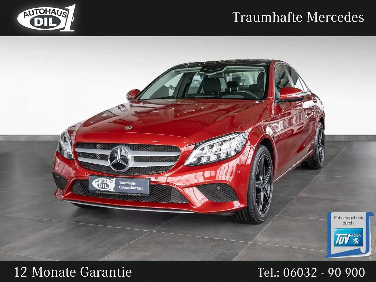 Mercedes-Benz C 200 d 9G-Tronic *PANORAMA*HEAD-UP* Rot - 1