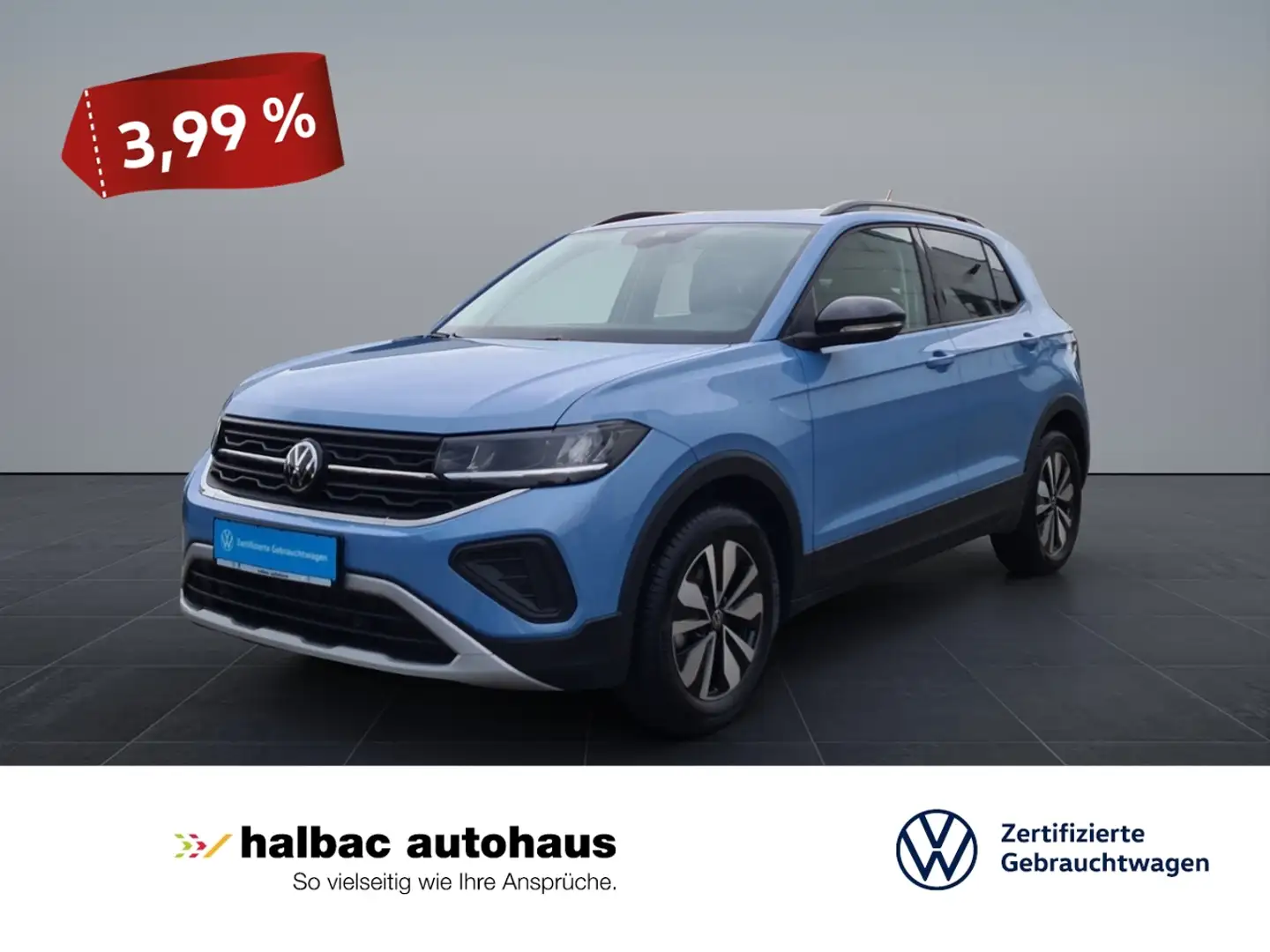 Volkswagen T-Cross 1.0 TSI DSG Goal+NAVI+SHZ+PDC+LED+ACC+APPCONN Blau - 1