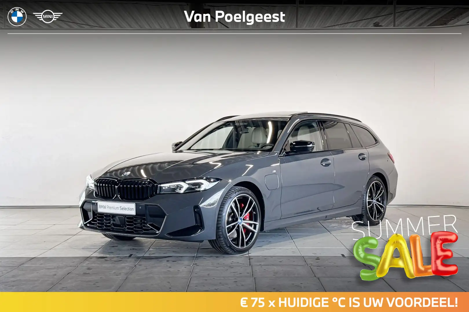 BMW 330 3 Serie Touring 330e M Sportpakket Pro Aut. | Summ Grijs - 1