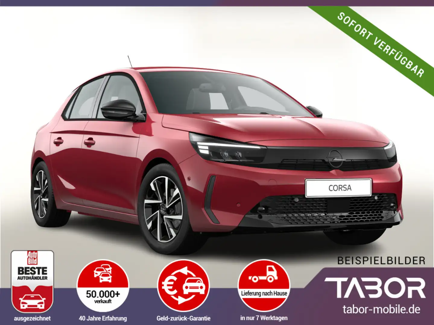 Opel Corsa 1.2 Turbo 100 GS Aut LED LM16Z Kam 10"-DAB Rot - 1