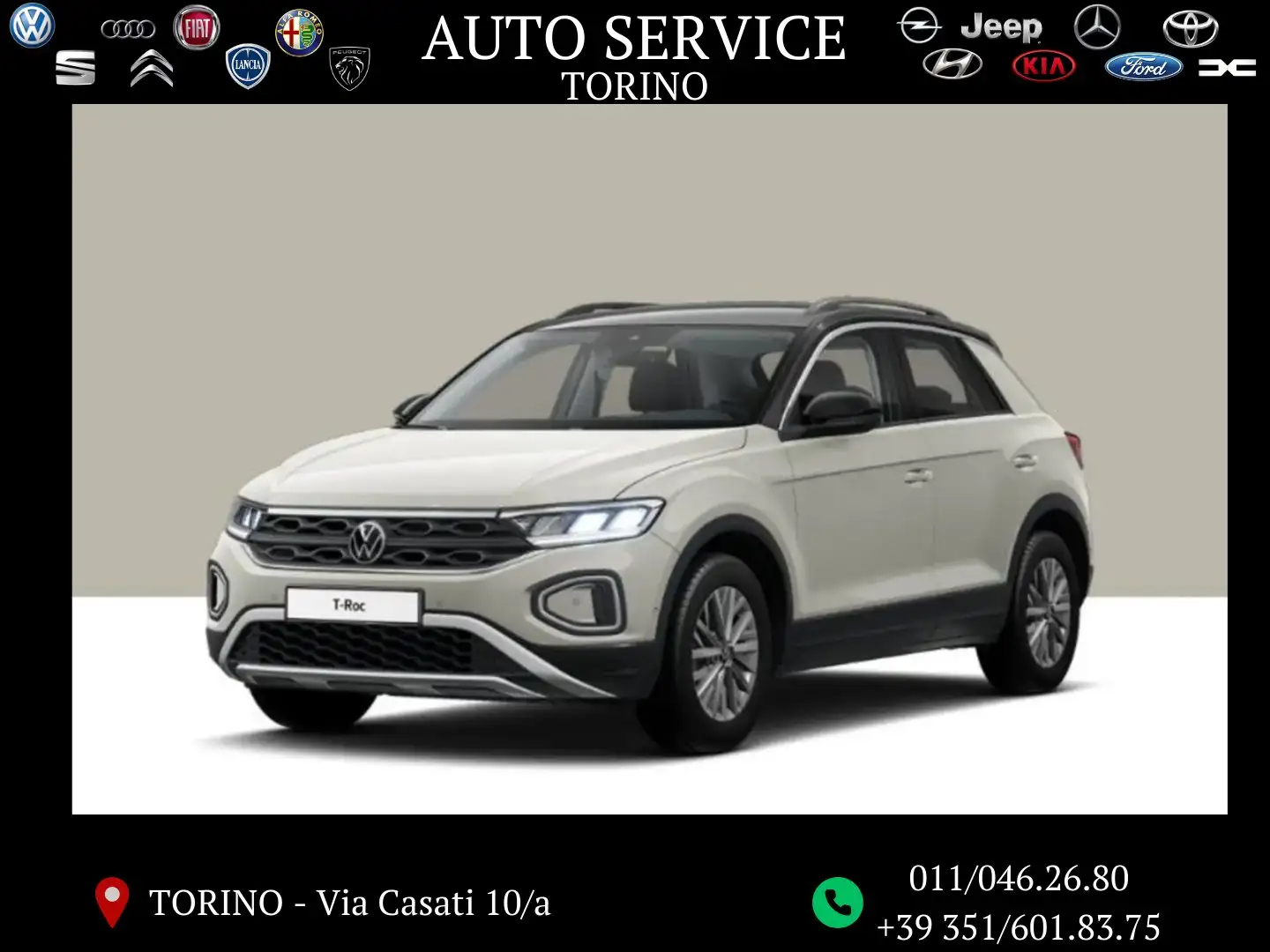 Volkswagen T-Roc 1.0 tsi 110CV Life NUOVA 4 ANNI DI GARANZIA Beige - 1