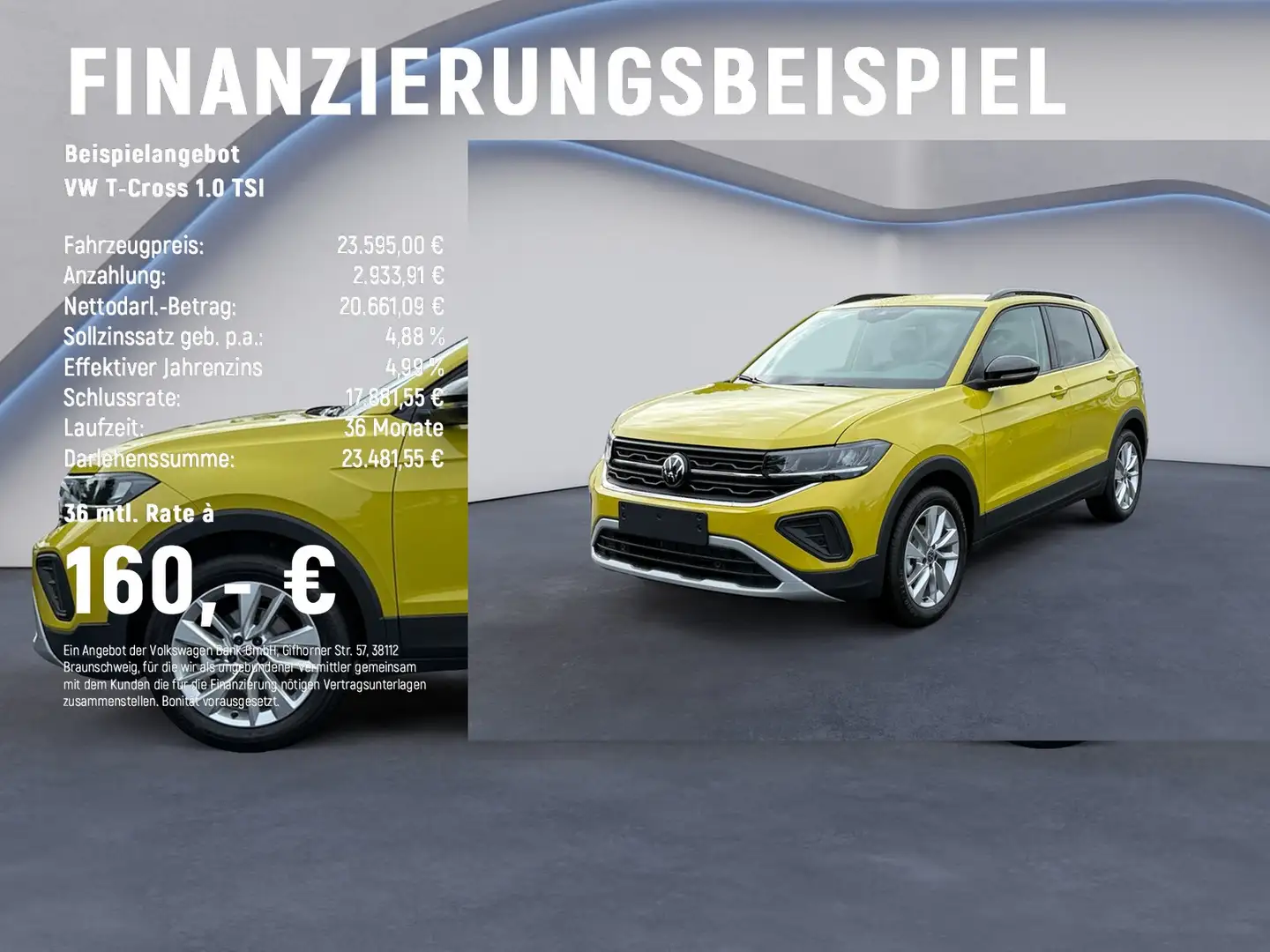 Volkswagen T-Cross 1.0 TSI Goal KAMERA+NAVI+LED Giallo - 2
