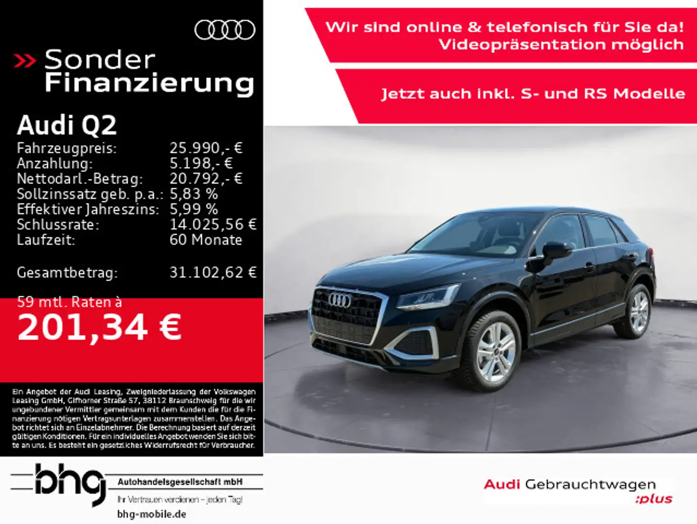 Audi Q2 30 TFSI 116PS Schaltgetriebe Schwarz - 1