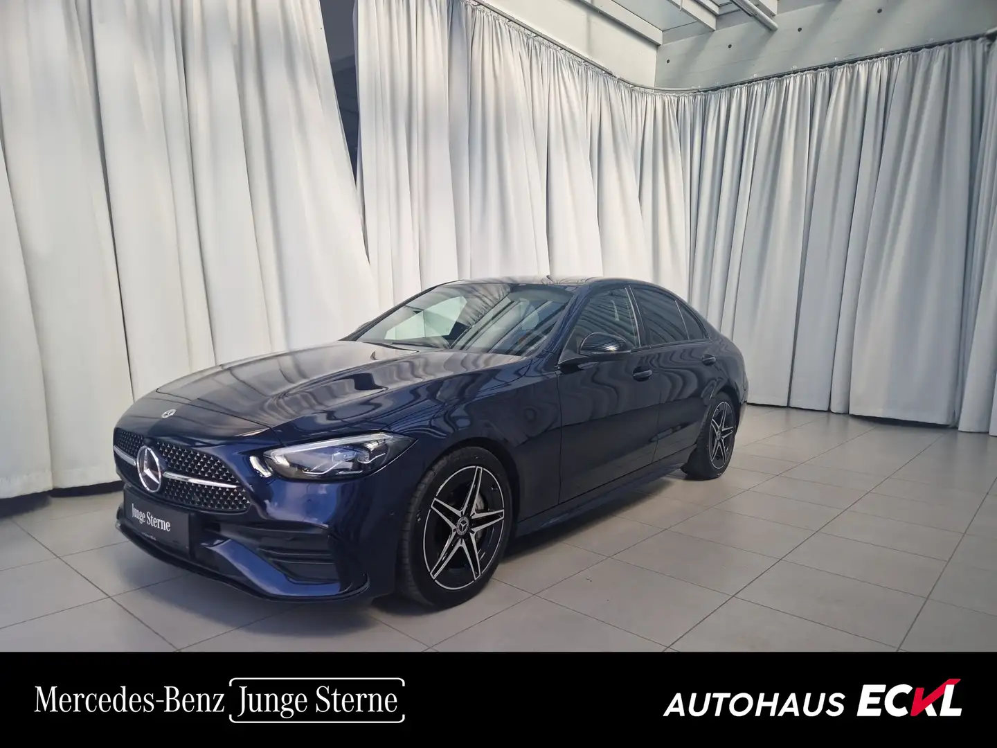 Mercedes-Benz C 200 d AMG-Line AHV SpurW SportS. Standh. Bleu - 1