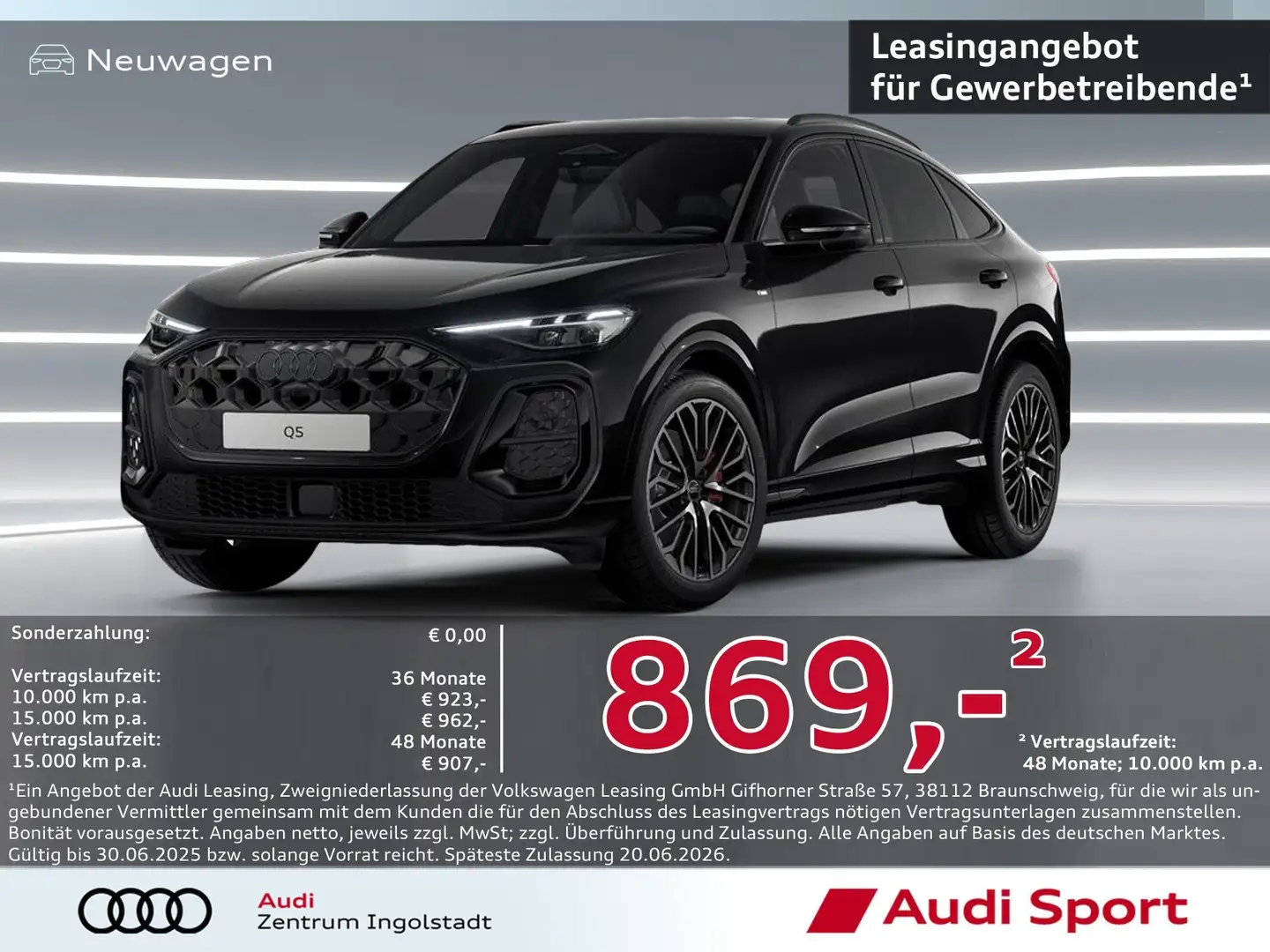 Audi Q5 Sportback edition one mythoss. UPE 100.770,- Schwarz - 1