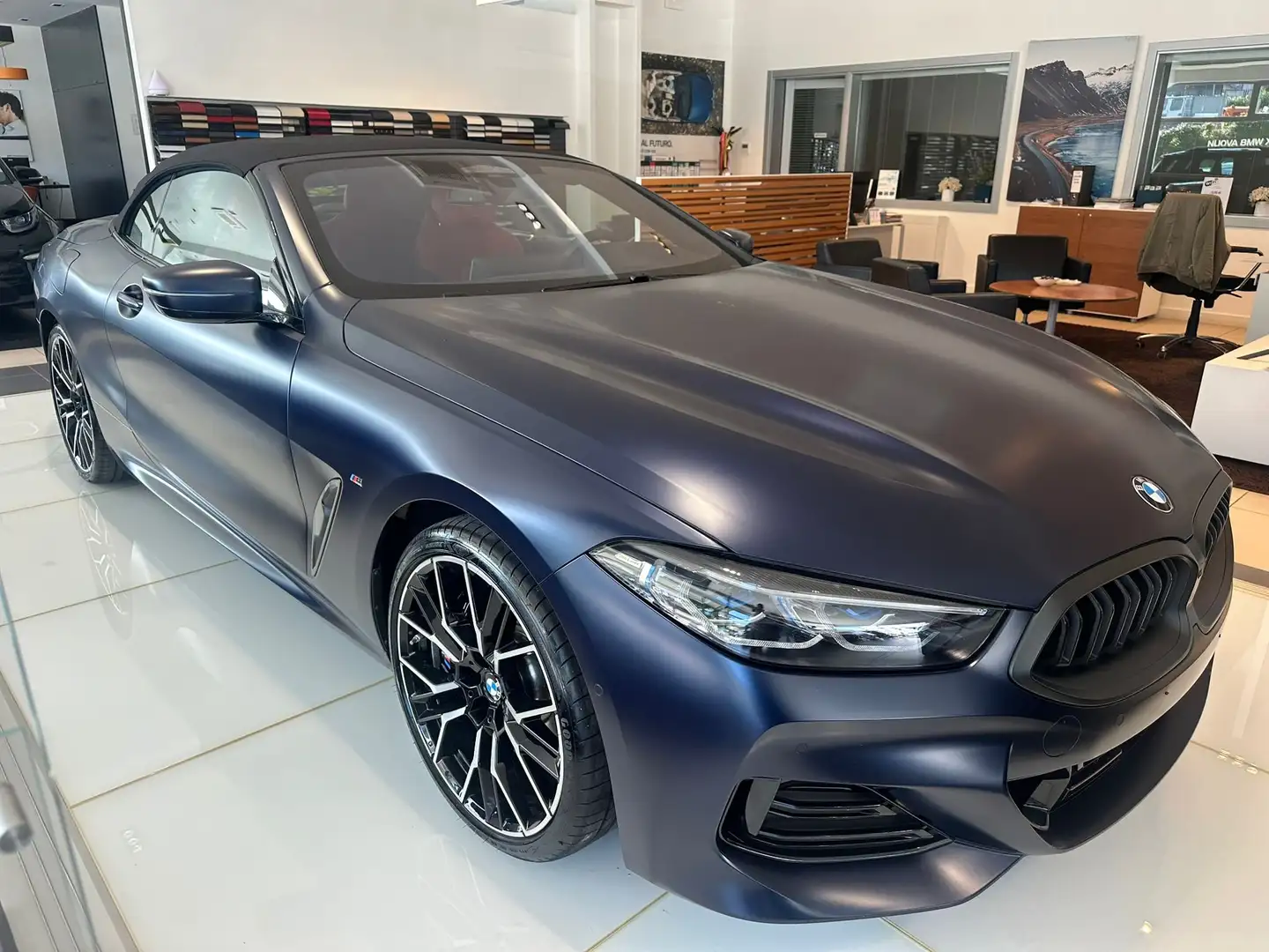 BMW 840 Serie 8 Cabrio 840d 48V xdrive PROMO Bleu - 2
