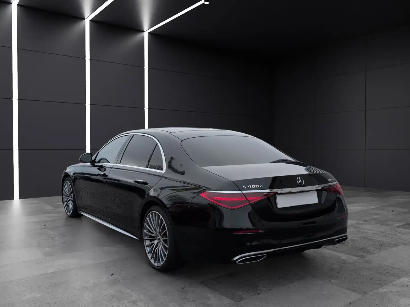 Mercedes-Benz S 400 d 4Matic L AMG Line Chauffeur Paket Panorama Navi Burmester Schwarz - 2
