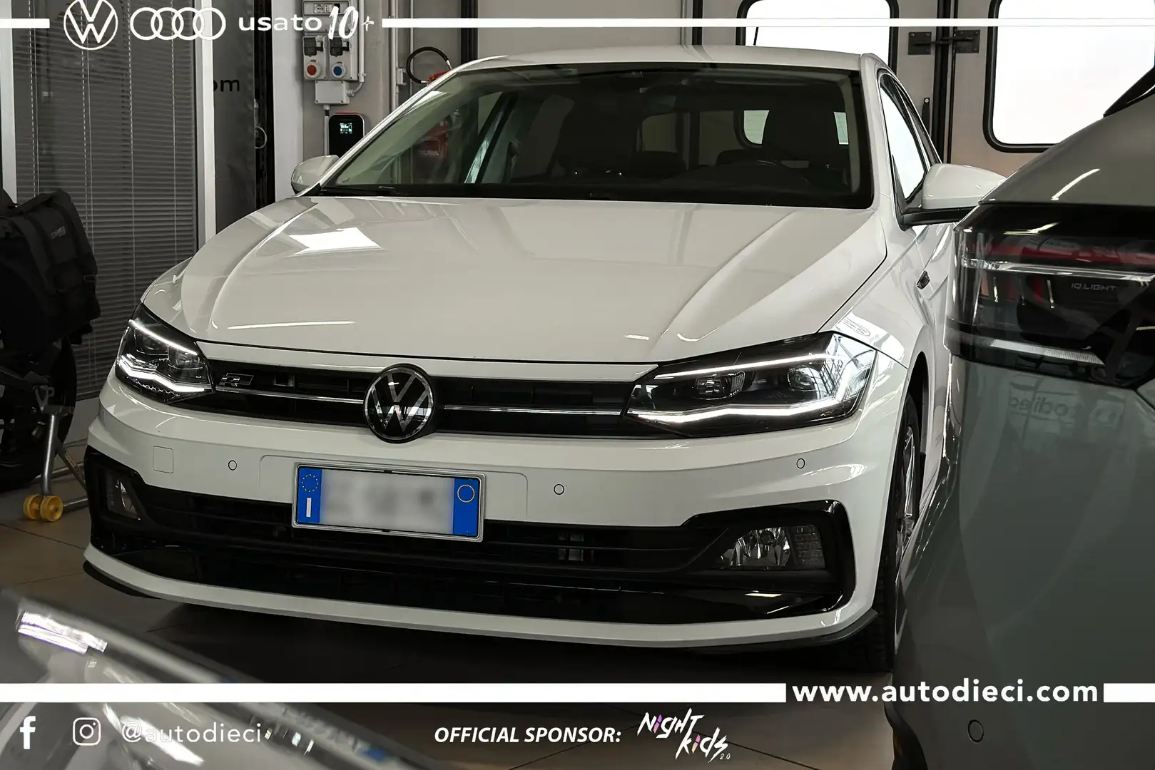 Volkswagen Polo 1.0 tsi RLine 95cv dsg FULL LED-NAVI-PARK ASSIST Bianco - 1