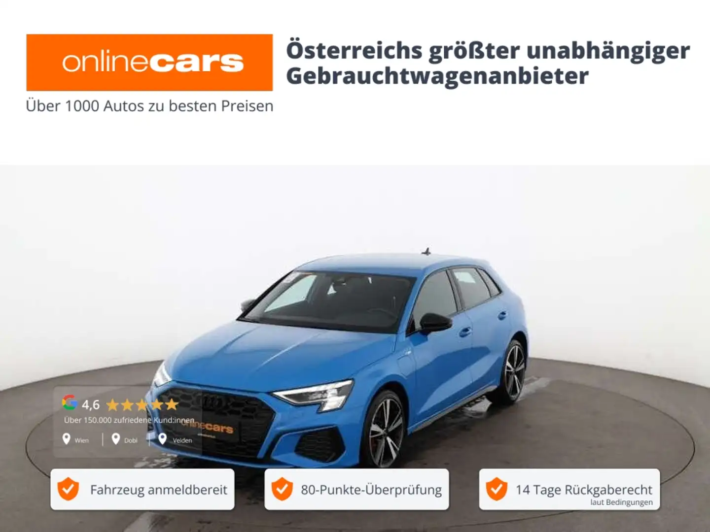Audi A3 SB 45 TFSI e S-Line Aut MATRIX AHK SITZHZG PDC Blau - 1