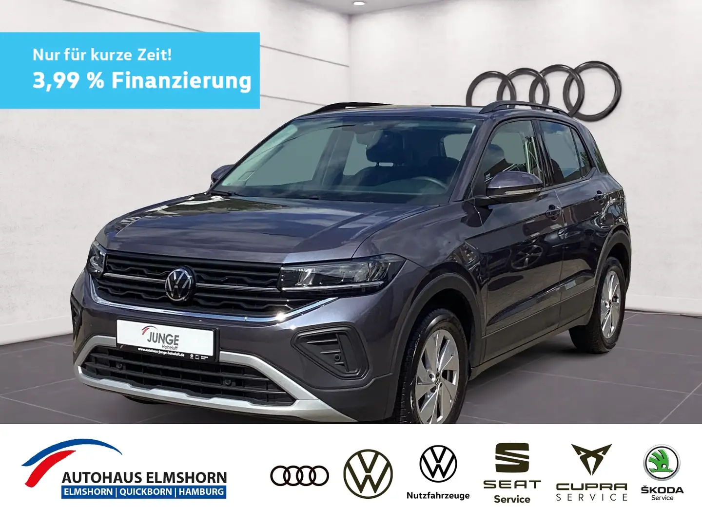 Volkswagen T-Cross Life 1.0 TSI NAV-VORBER 5J-GAR APP ACC GJ-REIF LE Gris - 1