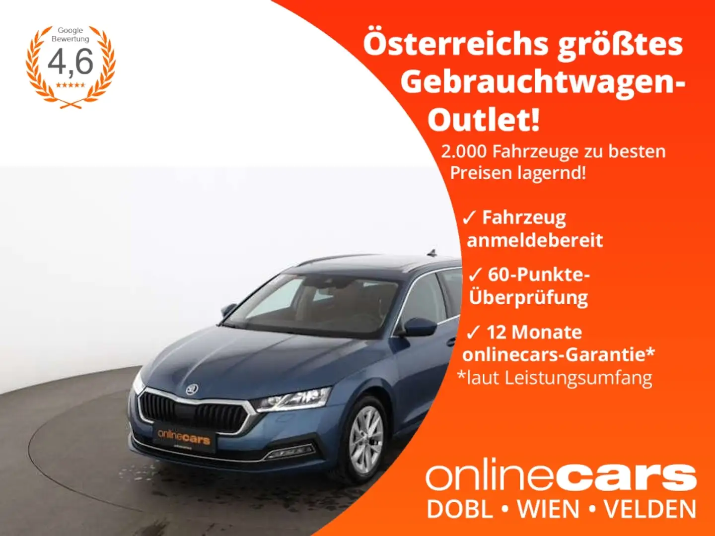 Skoda Octavia Combi 2.0 TDI First Aut MATRIX STANDHZG Blau - 1
