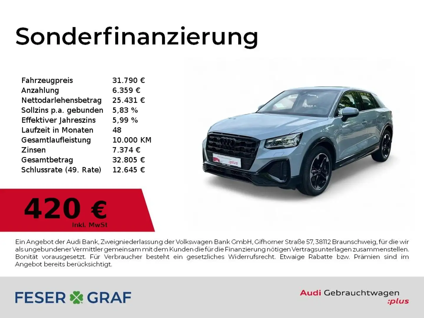Audi Q2 S line 35 TFSI S tronic Matrix-LED/Kamera/PDC+/Com Grau - 1
