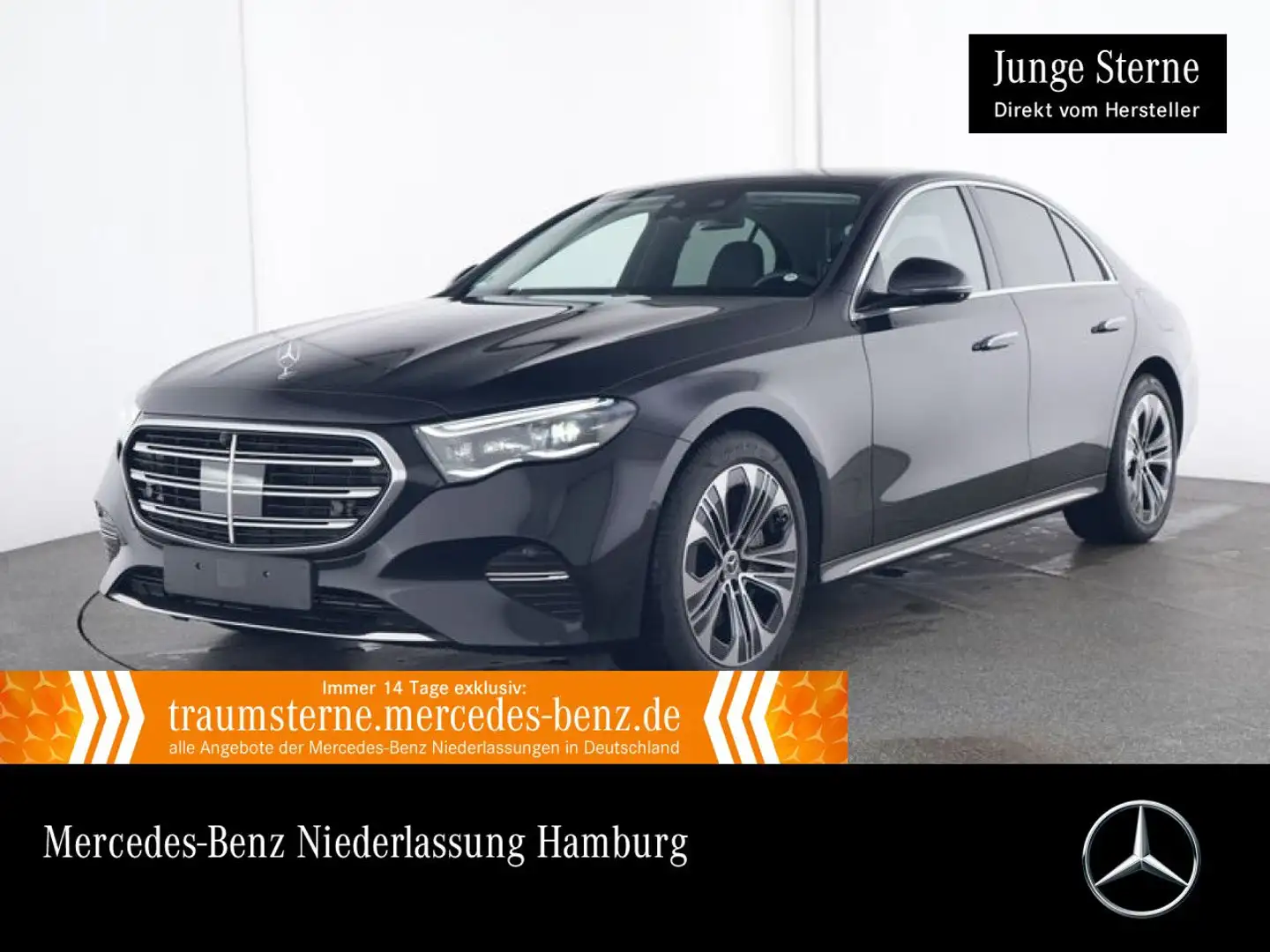 Mercedes-Benz E 300 de 4M Hybrid Fahrass 360° Burmester Distr. Schwarz - 1