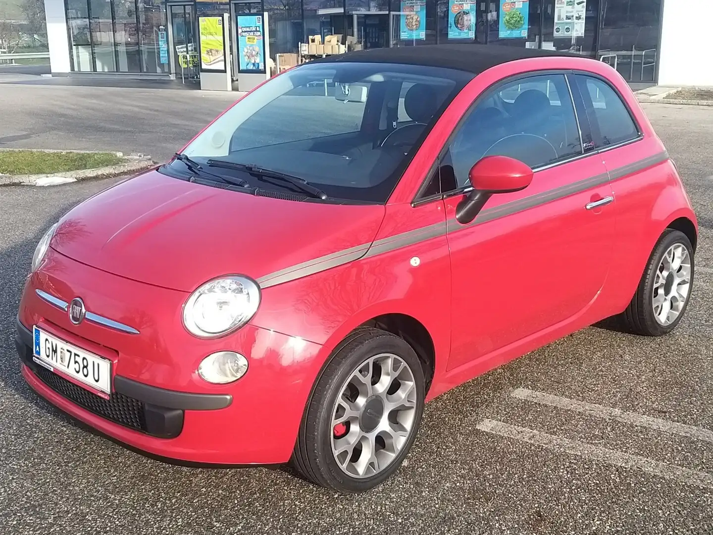 Fiat 500C 1,2 69 Lounge Rot - 1