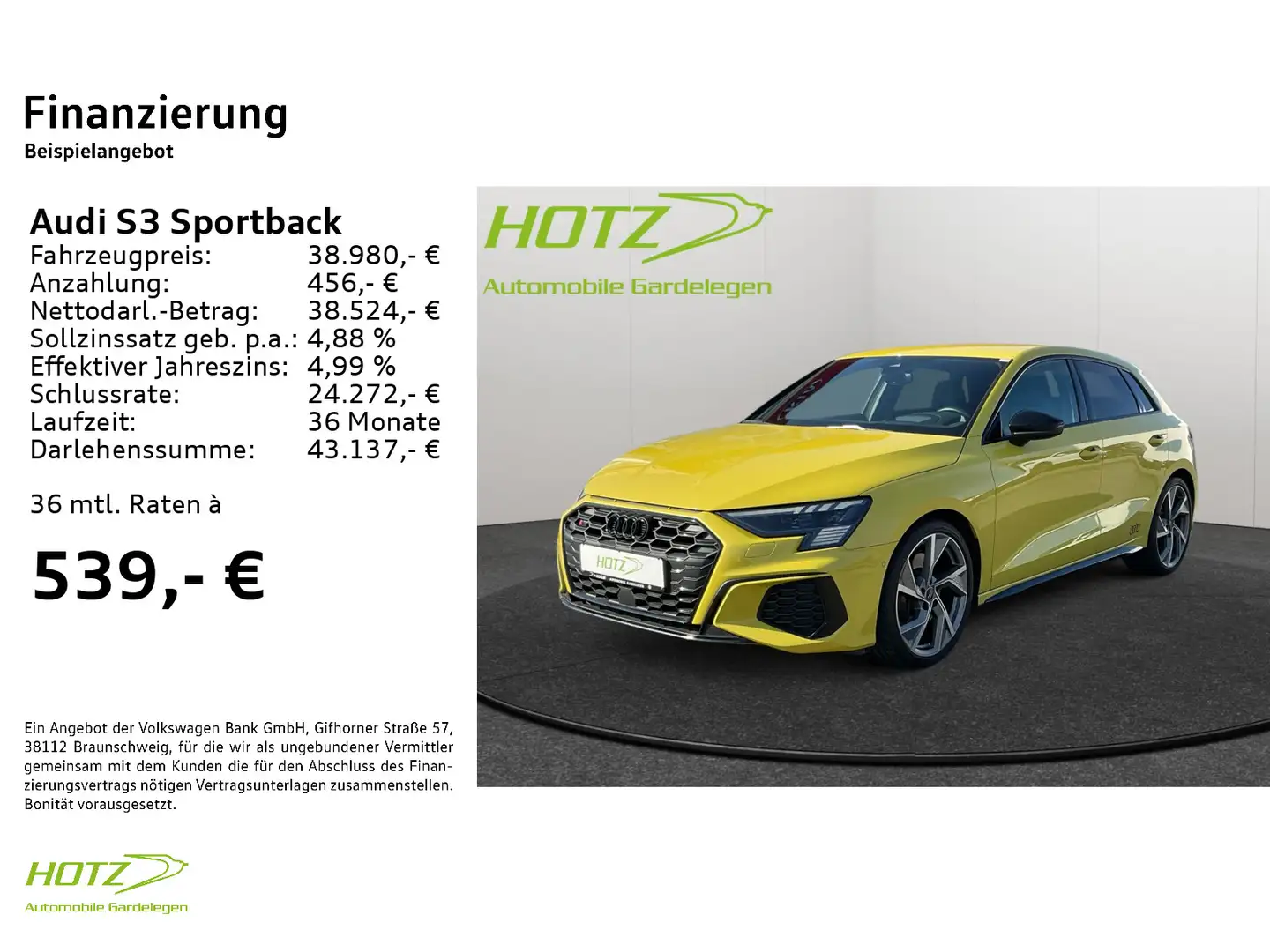 Audi S3 2.0 TFSI quattro S-Tronic edition o Jaune - 2